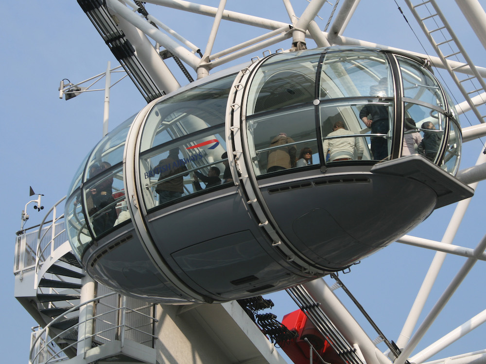 London Eye Capsule. Photo Credit: © Misterweiss via Wikimedia Commons.