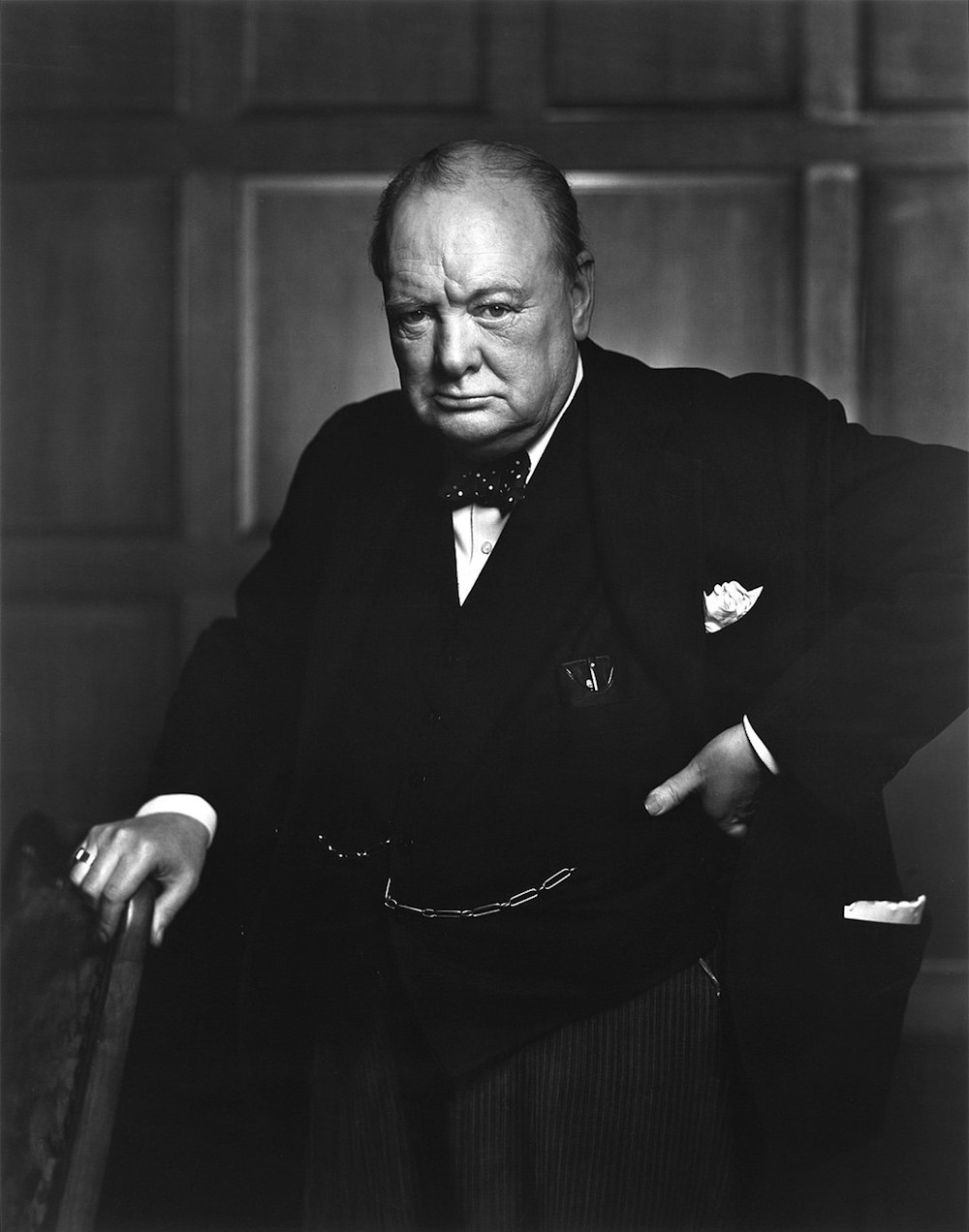 Picture of Sir Winston Churchill called The Roaring Lion by Yousuf Karsh. Photo Credit: © Public Domain via Wikimedia Commons. 