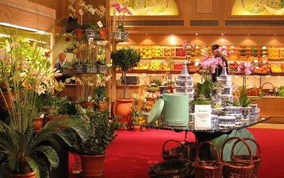 Fruit and flowers section at Fortnum & Mason department store in London. Photo Credit: © Andrew Dunn.