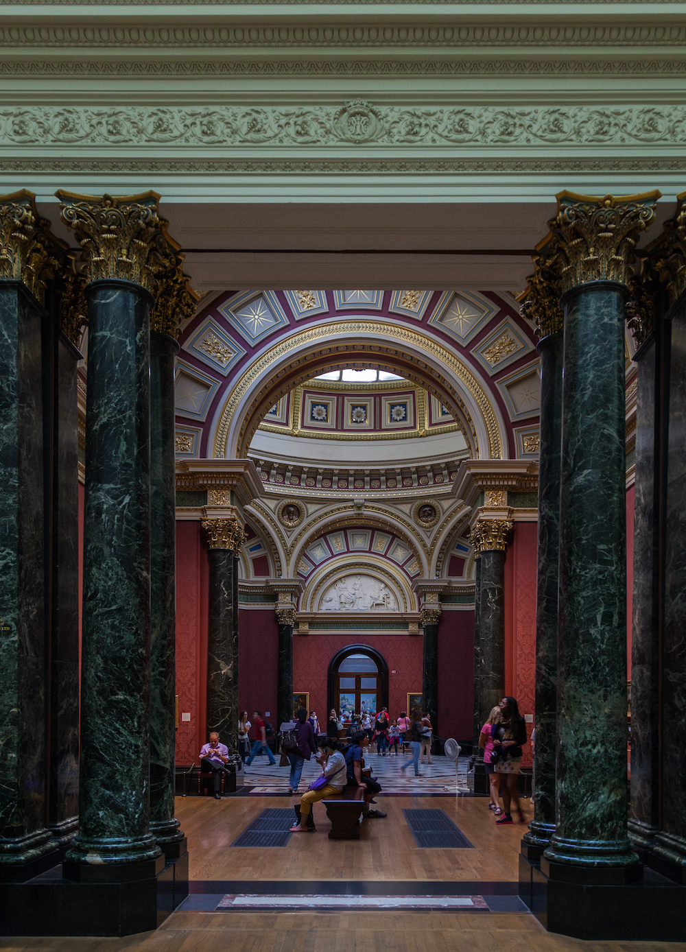The Barry Rooms (1872–76), designed by Edward Middleton Barry at the National Gallery in London. Photo Credit: ©  Diego Delso via Wikimedia Commons.