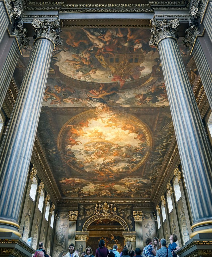 The Painted Hall in Greenwich, London. Photo Credit: © Depthcharge101 via Wikimedia Commons.